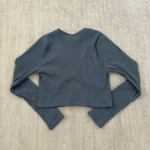 Wild Fable Ribbed Long Sleeve Crop Top XL - Picture 4 of 8